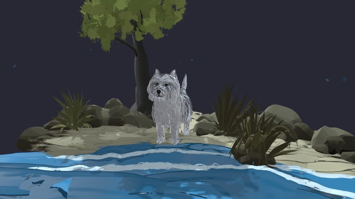 Coy by the lake 3D Model