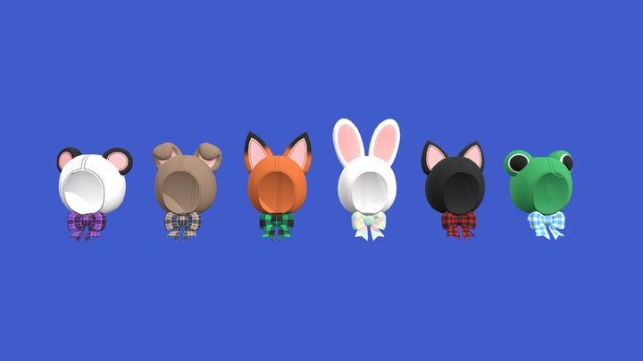 Animal Bonnets 3D Model