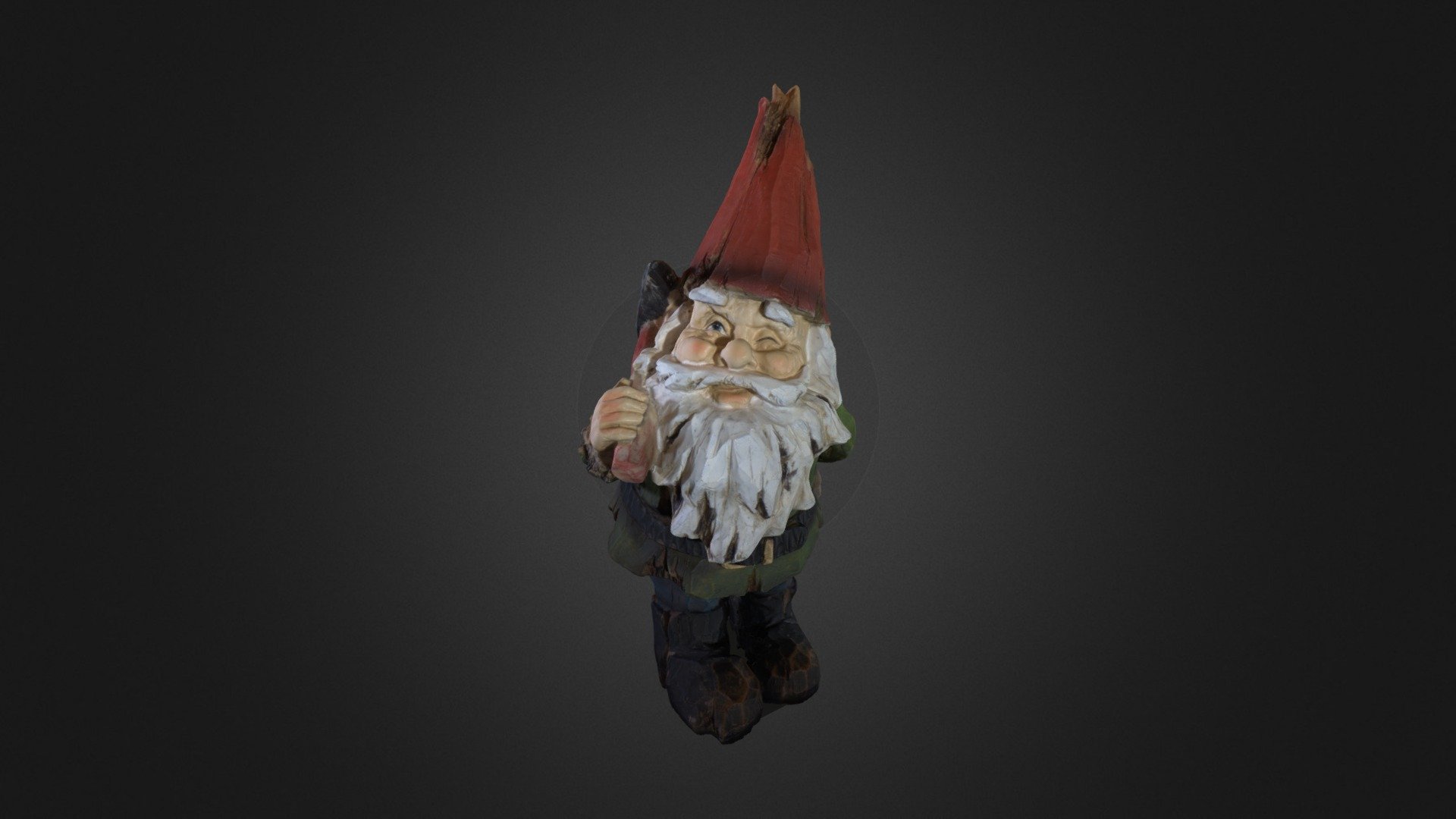 Wooden Garden Gnome