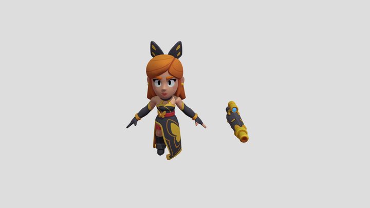 Mariposa Piper Brawl Stars 3D Model