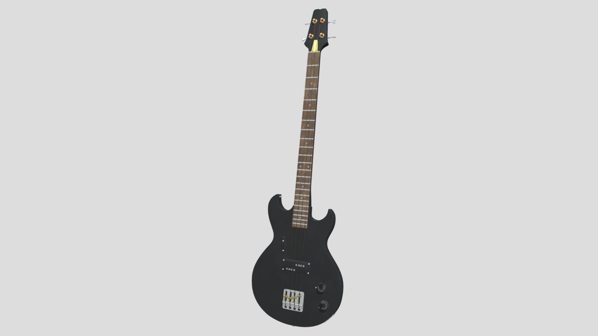 Electric Bass Guitar — Sketchfab embed 3D viewer