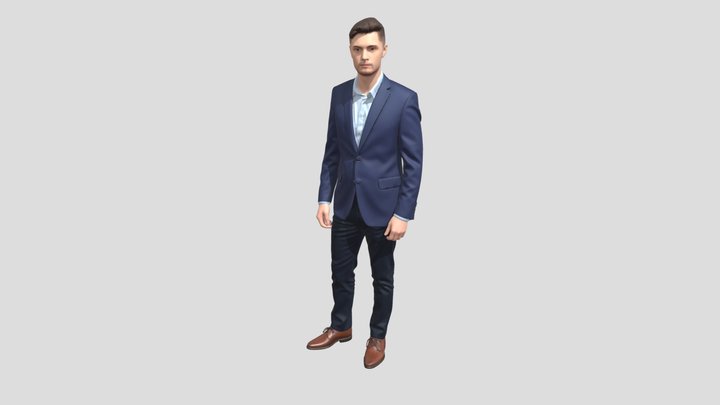 Businessman In A Navy Suit