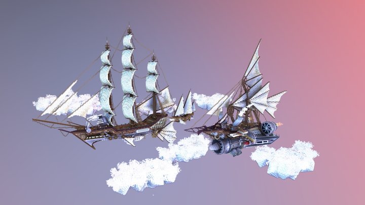 Flying Ships 3D Model