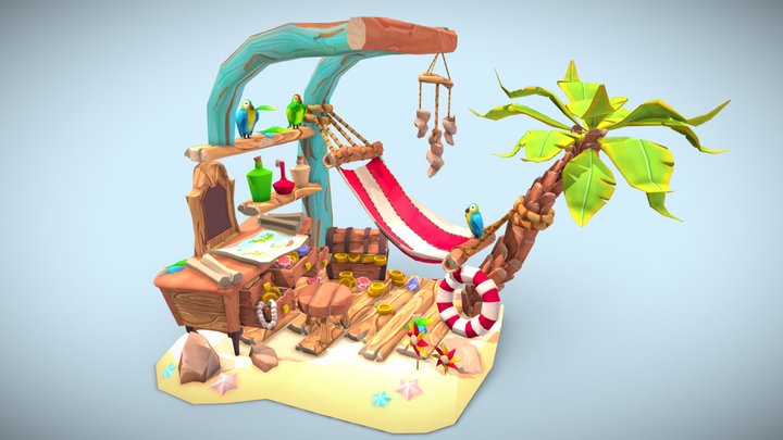 Parrot Cove - DAE Crib 3D Model