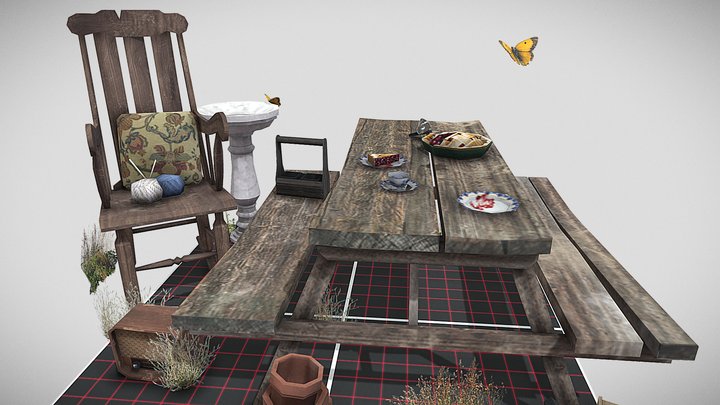 Grandma's House - 5 Finished Props 3D Model