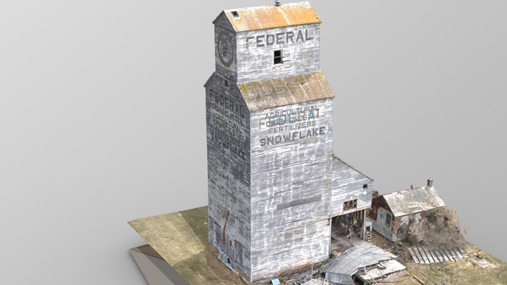 Snowflake_grain_elevator_1_5 3D Model