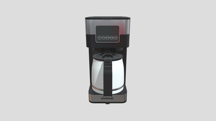 3d model old vintage coffee maker