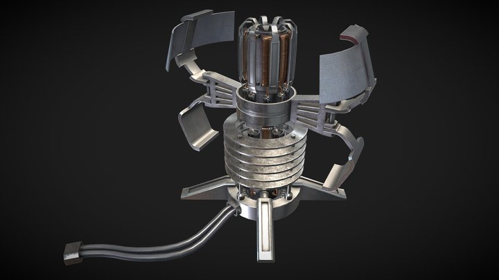 Sci-Fi Shield Generator 3D Model