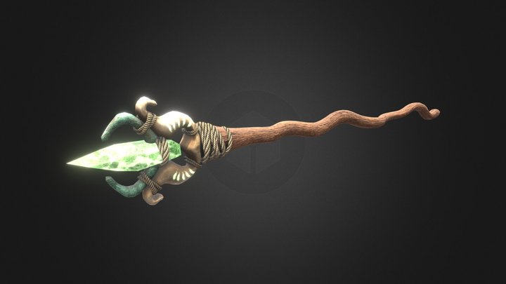 Mage Staff (game ready asset)