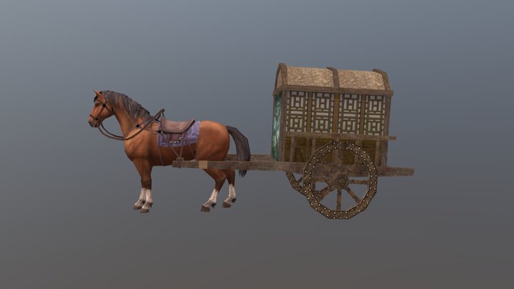 古代马车 3D Model