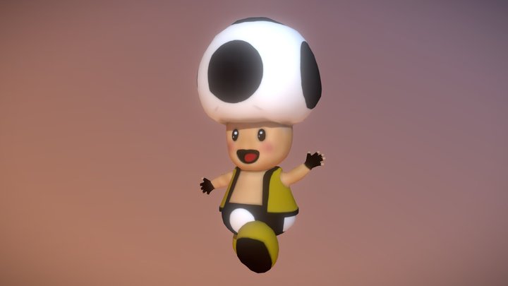 Golden Rockstar Toad 3D Model