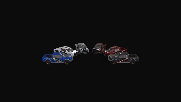 17 Ford F-150 Raptor Hot Wheels Castings 3D Model
