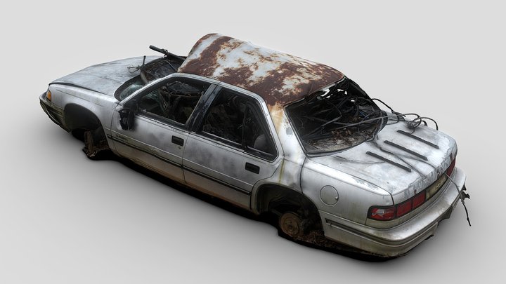 Scrap Barricade Car (Free Raw Scan) – Gratis 3D-model STL