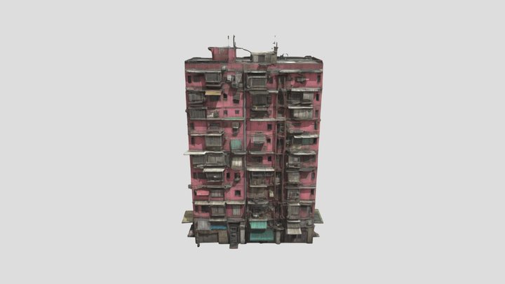 structure in the slum of "Kowloon Walled City" 3D Model