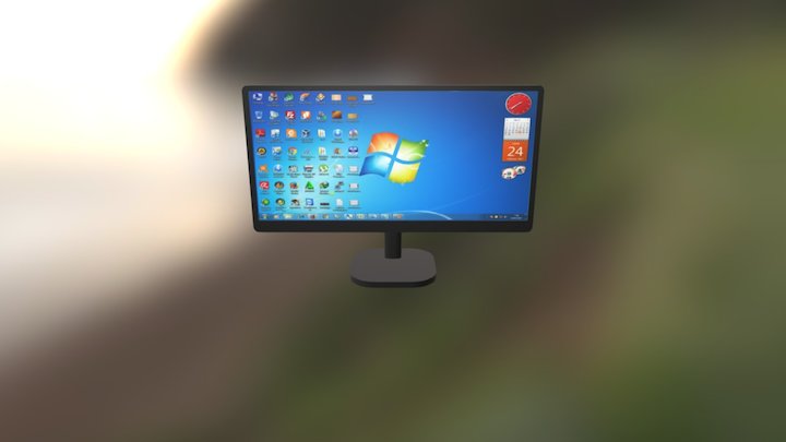 LCD Monitor Q 3D Model