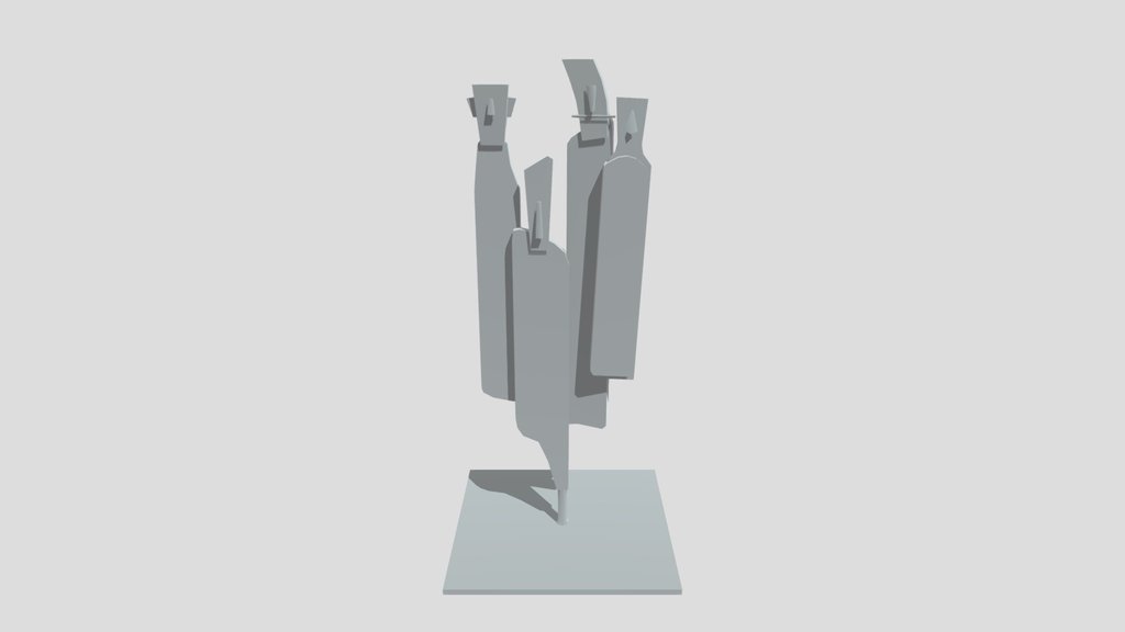Wooden Figures Sculpted In Blender
