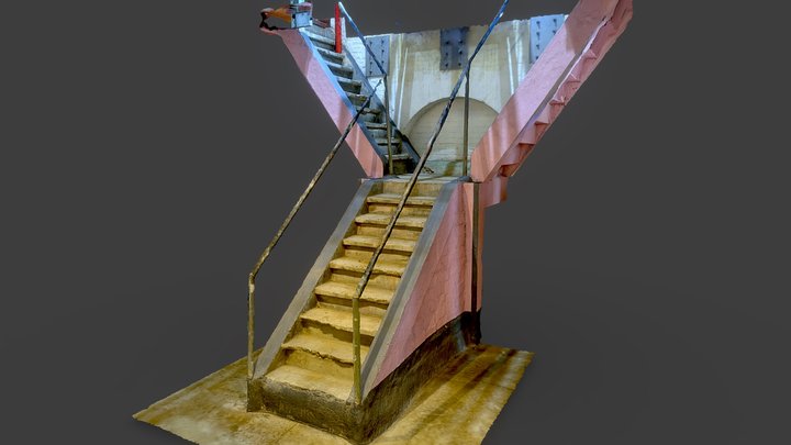 Escalera Original Panóptico de Ibagué 3D Model