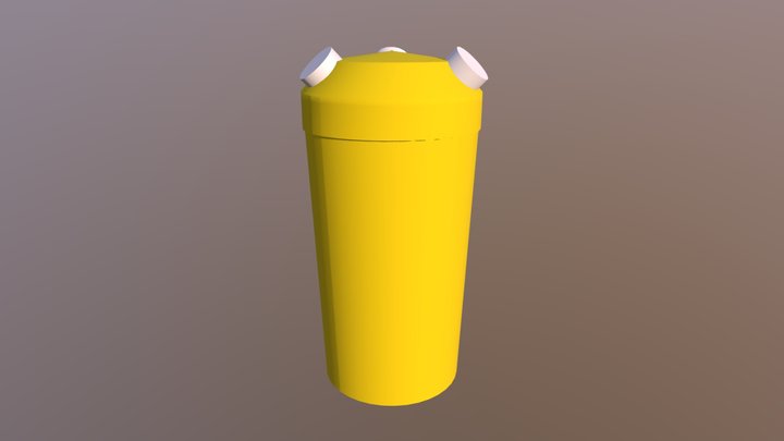 Bad water bottle for school project 3D Model