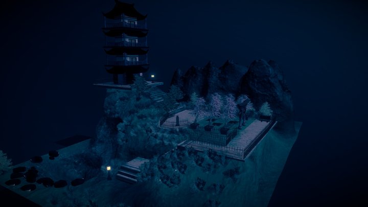 Japanese Temple 3D Model
