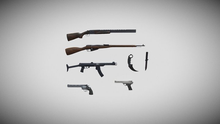 Weapons pack 3D Model