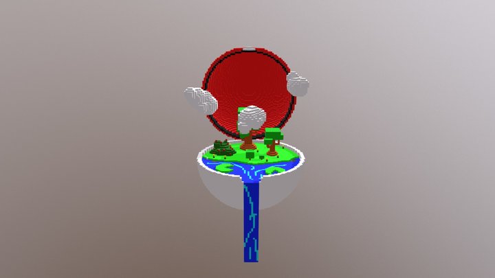 Hidden World In A Poke Ball 3D Model