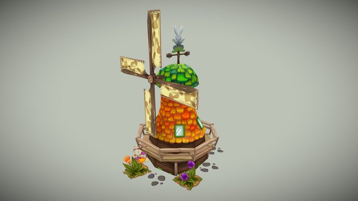 Easter Windmill Zoo 2 3D Model