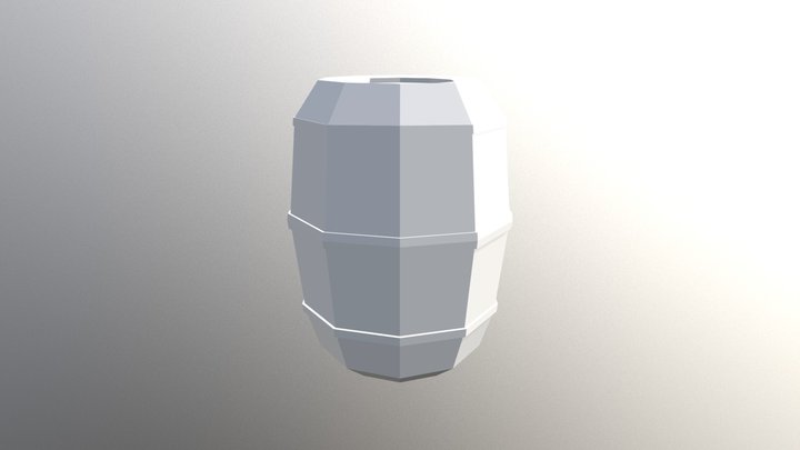 Low-Poly Barrel 3D Model