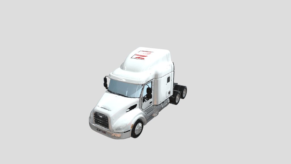 White Sleeper Cab Tractor