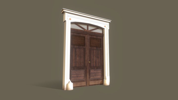Hungarian historical door 3D Model