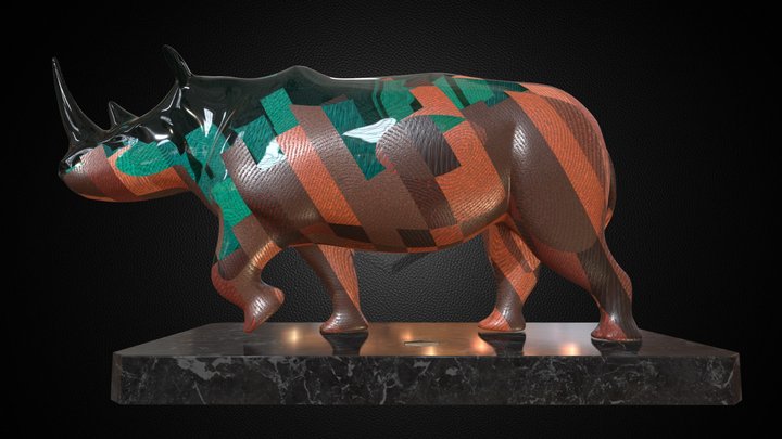 Rhino - Sculpture 3D Model