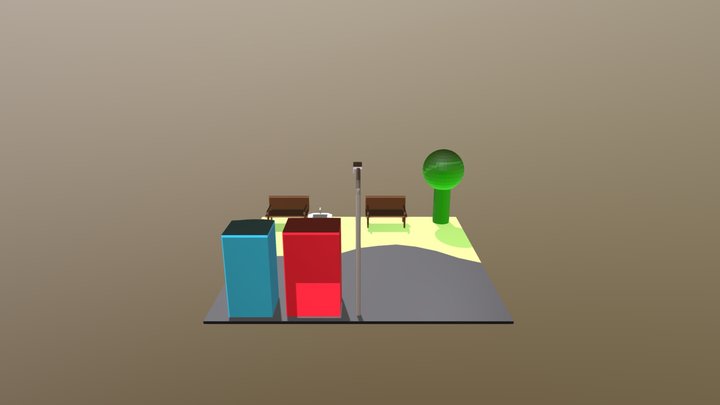 Stylized Outdoor Project (Cont'd,week 3) 3D Model