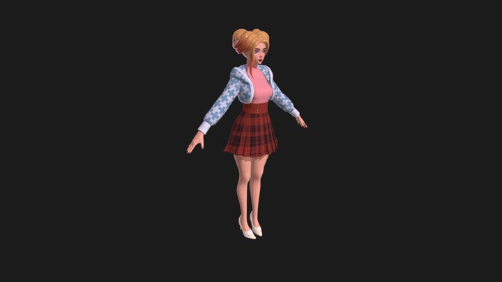 Schoolgirl 3D Model