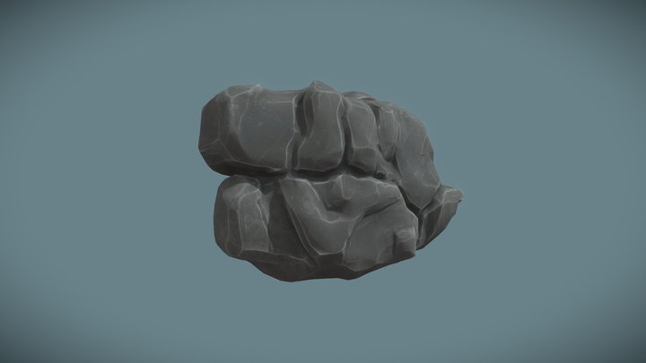 One More Stylized Rock - Game-Ready / Free 3D Model