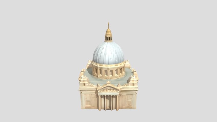 Model of a domed cathedral building – Kostenloses 3D-Modell STL