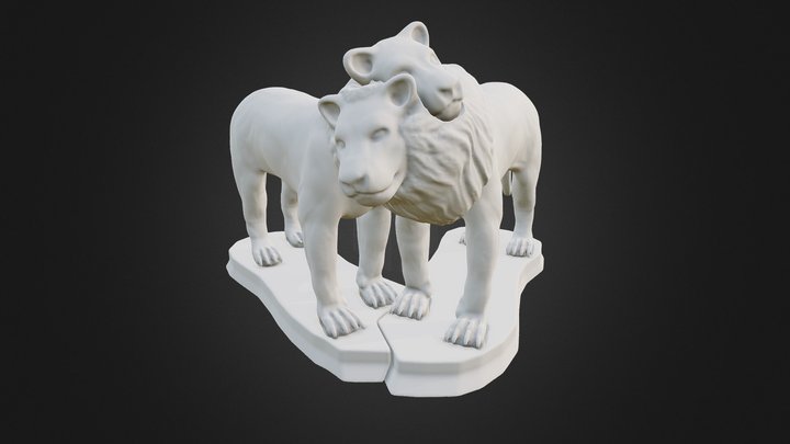 Lions - Hugging Animals - 3d Print