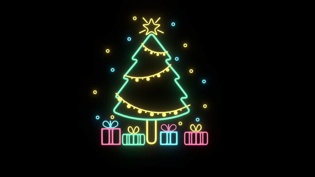 Neon christmas tree - Day 12