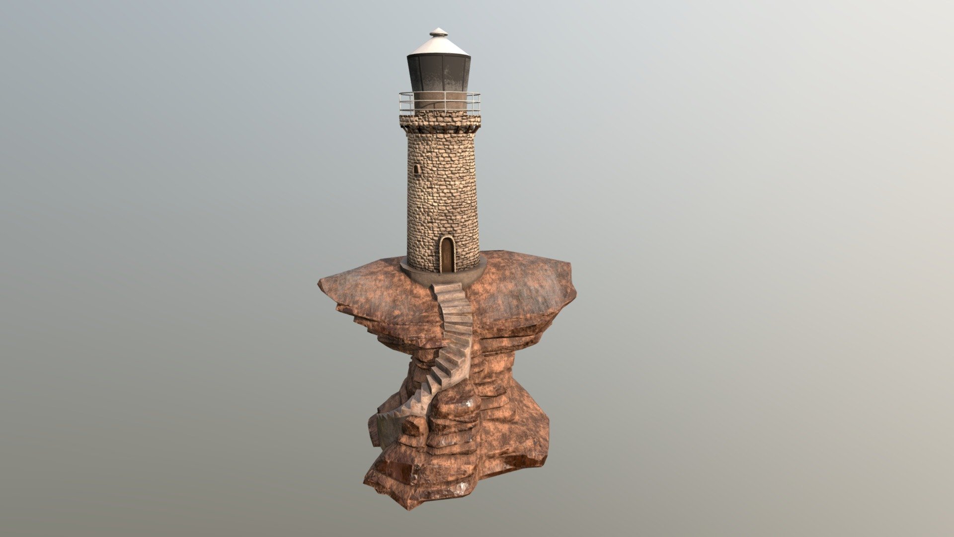 Light House On The Rocks - 3D model by CamillePauw [e6be5c1] - Sketchfab