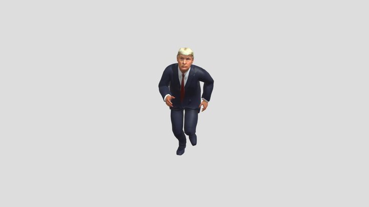 Donald Trump Jump 3D Model