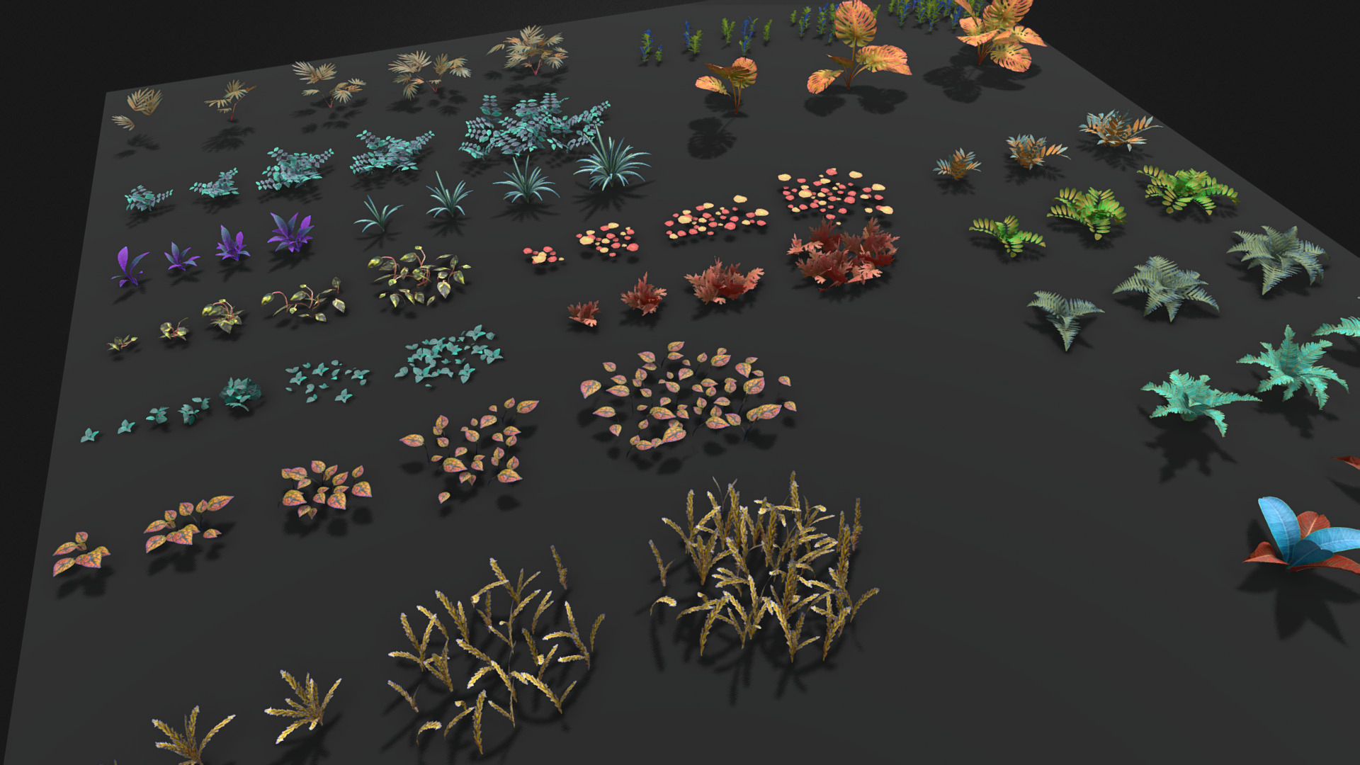 3D model Custom Vegetation - This is a 3D model of the Custom Vegetation. The 3D model is about background pattern.