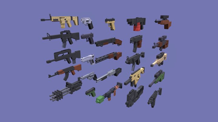 Firearms Pack 3D Model
