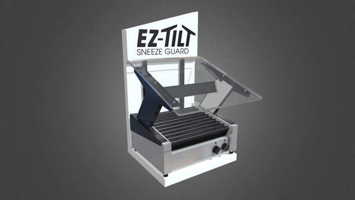 EZ-Tilt Sneeze Guard 3D Model