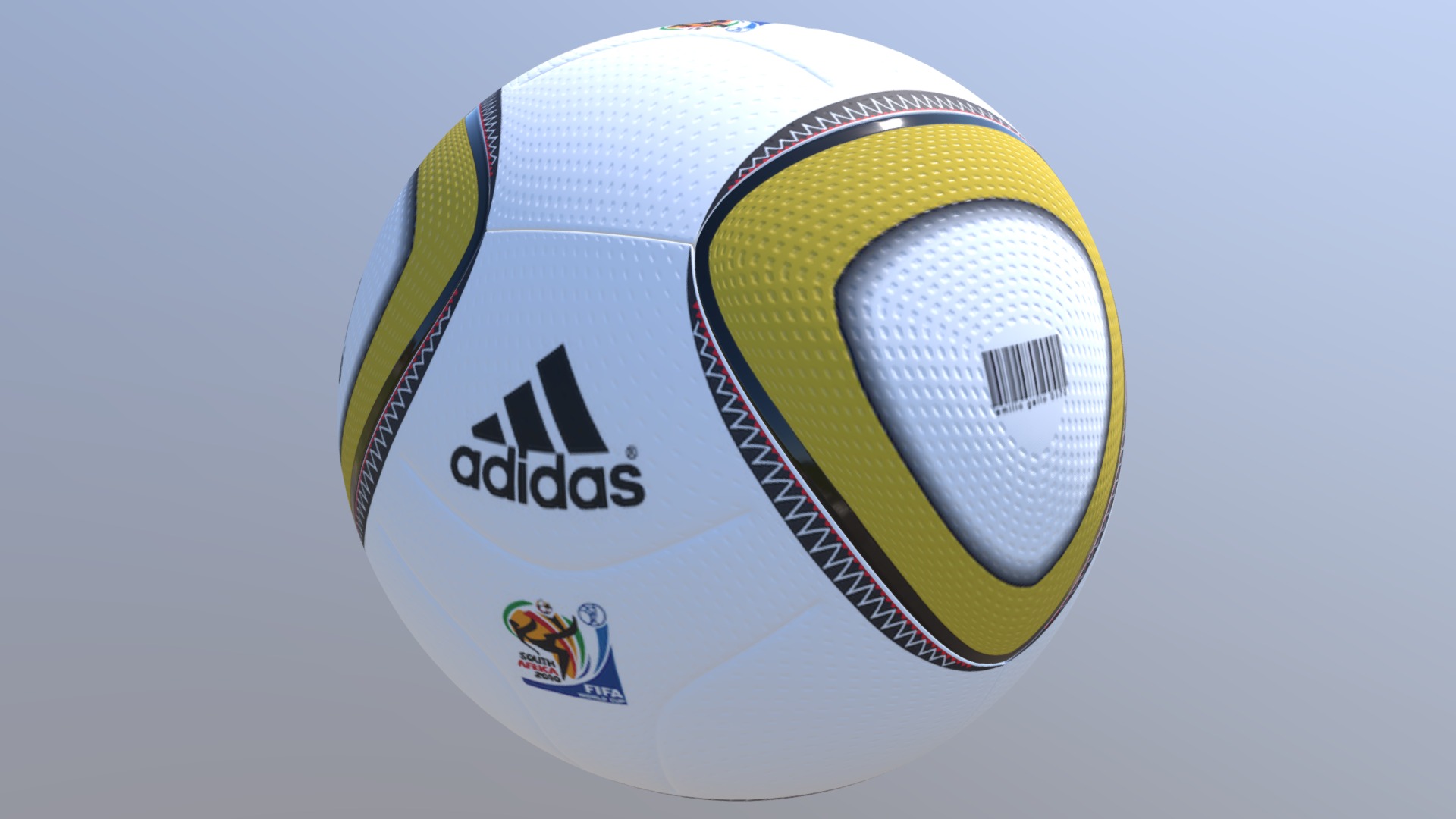 3D model Soccer Ball Adidas Jabulani - This is a 3D model of the Soccer Ball Adidas Jabulani. The 3D model is about logo.