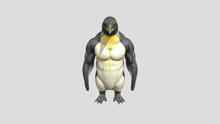 Muscle Penguin 3D Model