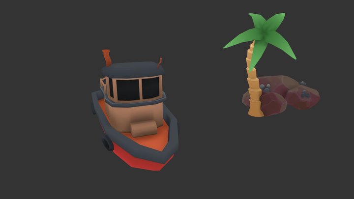 Stylized Boat - 24h Gamejam Production 3D Model
