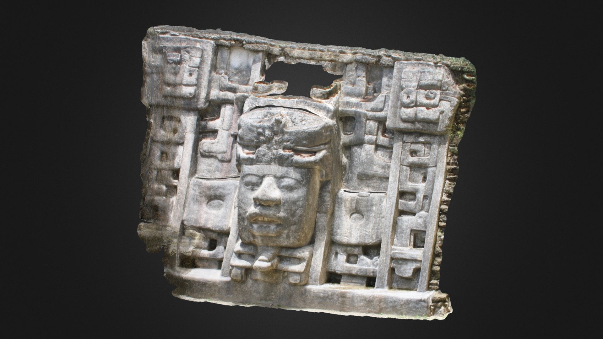 Mask A, Mark Temple - Lamanai, Belize