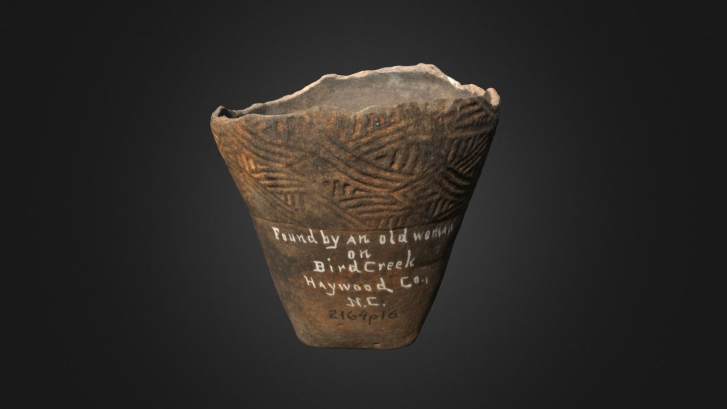 Swift Creek Complicated Stamped Jar (2164p16)