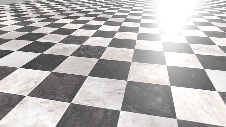 Checkered Tile Floor 3D Model