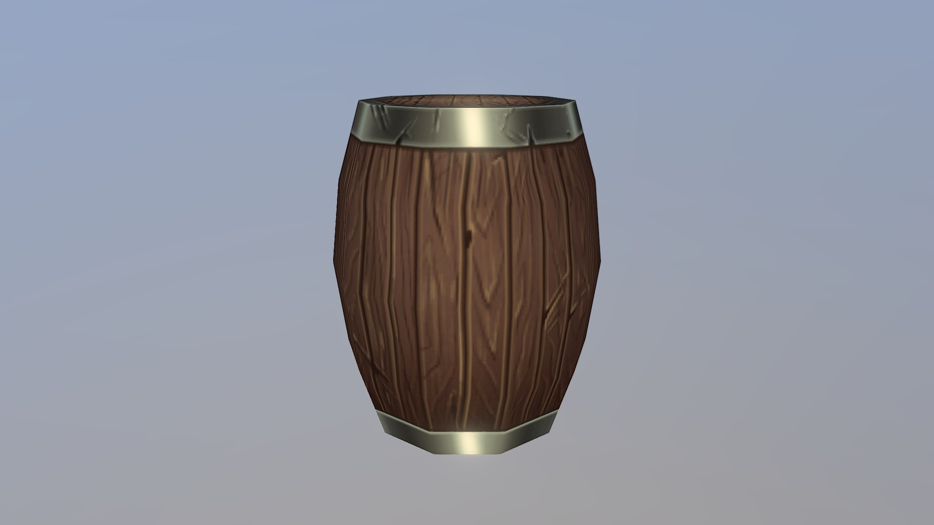 3D model Wood Barrel - This is a 3D model of the Wood Barrel. The 3D model is about a brown cylindrical container.