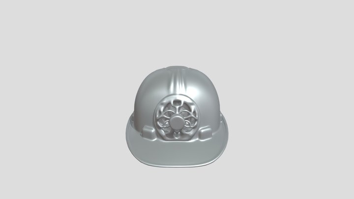 Yellow construction safety helmet 3D Model