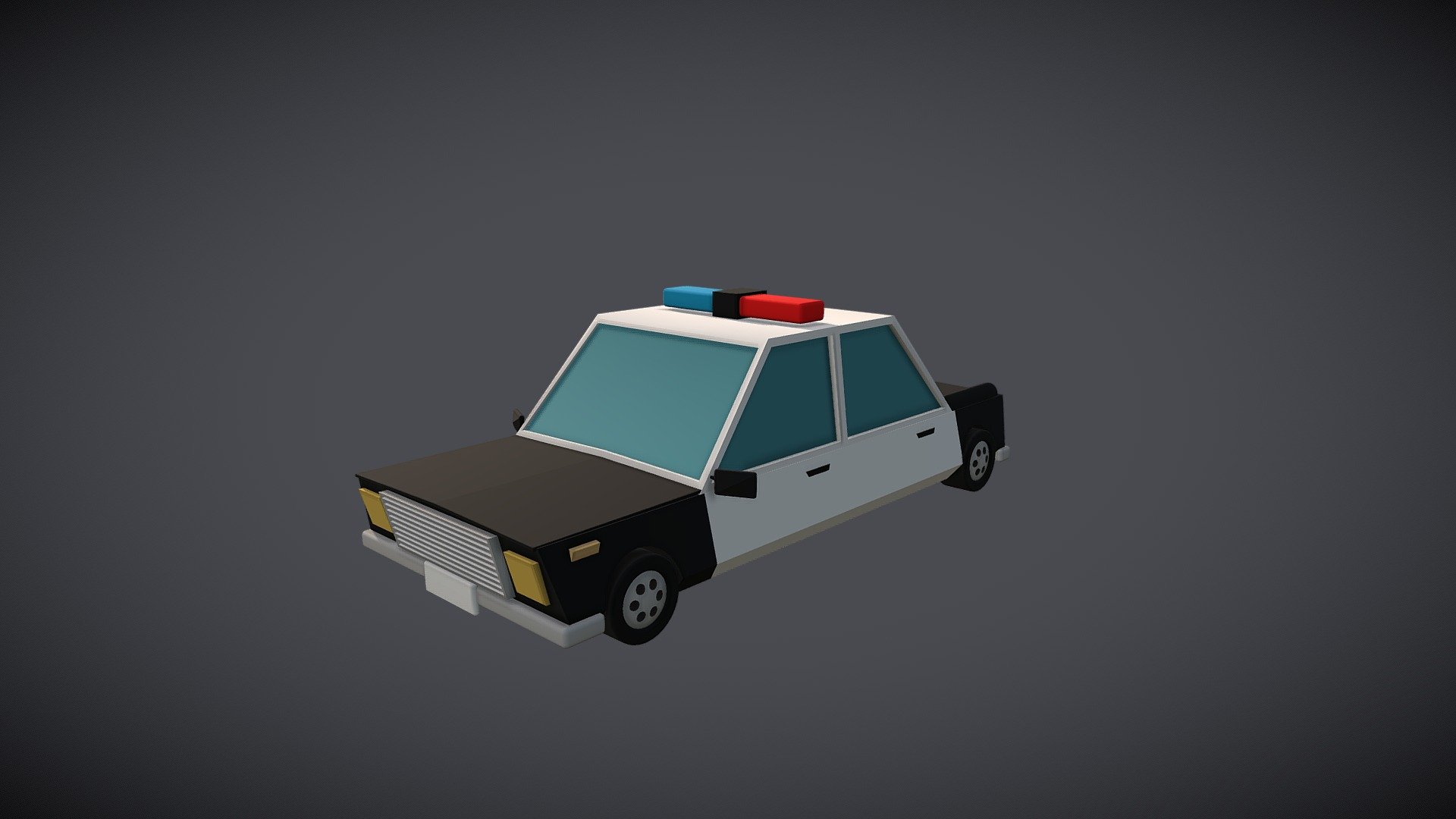 Low-Poly Police Car